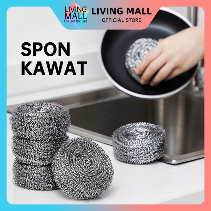 Spon Kawat Stainless Steel Spons Sponge Dapur Cuci Piring Panci Sabut