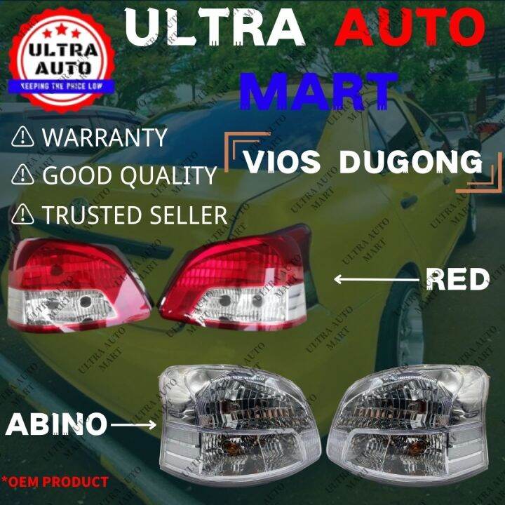 Toyota Vios Dugong Ori Design RED ABINO Taillight Taillamp2008 To 2013