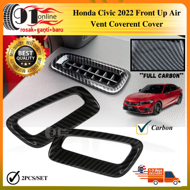 Honda Civic FE 2022 Aircond Vent On Top Cover Carbon Fiber Dashboard