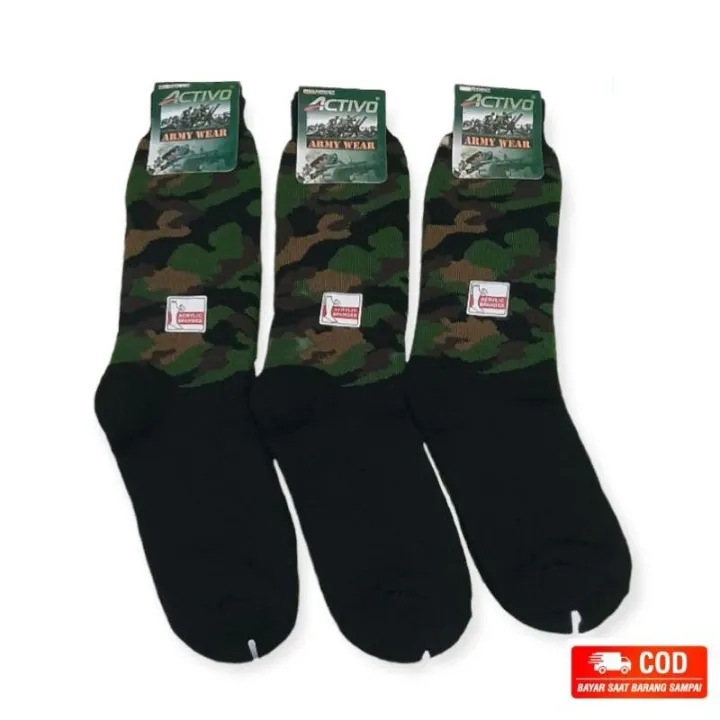 Kaos Kaki Loreng Tebal Outdoor Tentara Miiter Kaos Kaki Pria Kaos Kaki