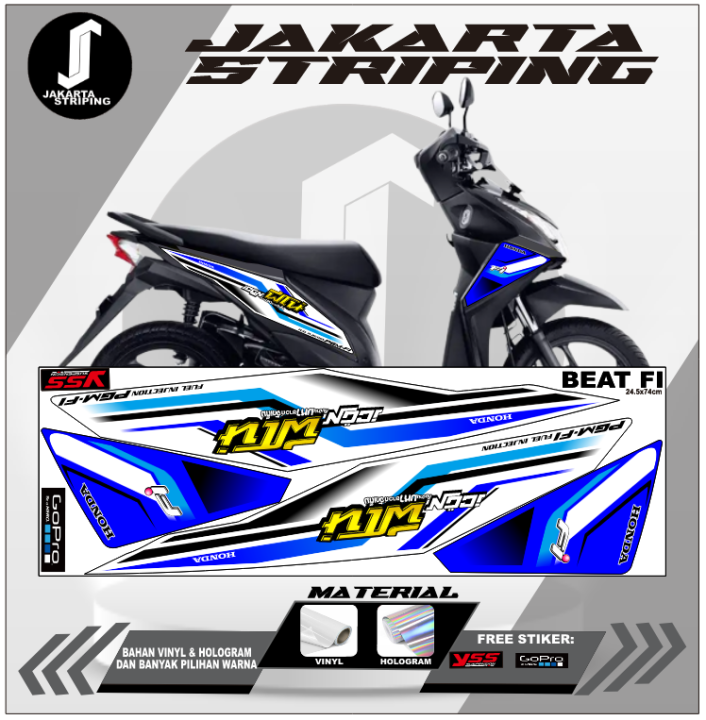 Stiker Standart Striping Variasi Beat Fi Lazada Indonesia