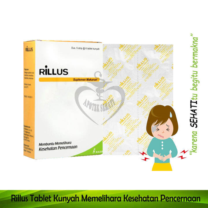 Rillus Probiotik Tablet Kunyah Memelihara Kesehatan Pencernaan Lazada