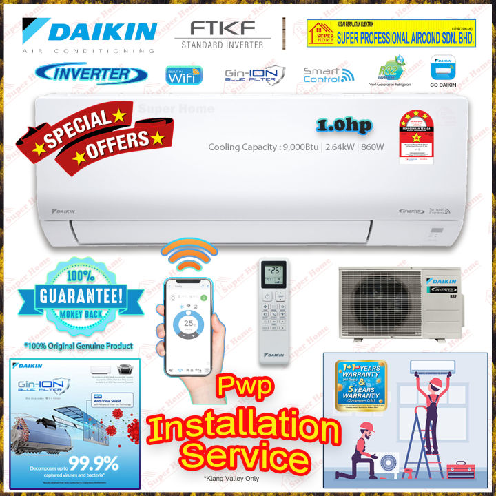 Save Pwp Install Daikin Hp R Standard Inverter Aircond Ftkf