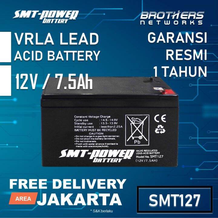 BATTERY UPS ICA APC PROLINK AKI KERING BATERAI VRLA SMT POWER 12V 7