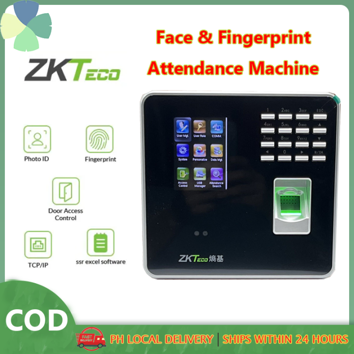 Zkteco Zk Fingerprint Face Password Check In Machine Time