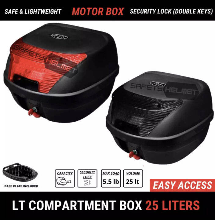 Lt Box Tail Trunk Luggage Motorcycle Top Box Liters Capacity Half