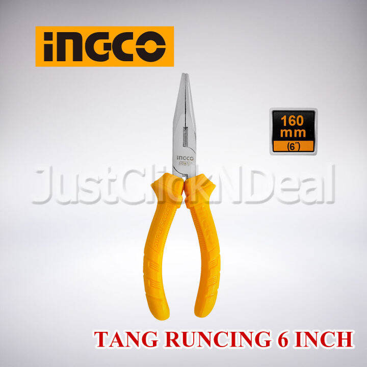 Ingco Tang Jepit Lancip 6 Inch Long Nose Pliers Lazada Indonesia