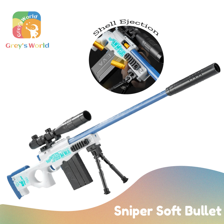 Grey S World LEFAN SNIPER Soft Bullet Guntoy NERF TOY Manual Spring