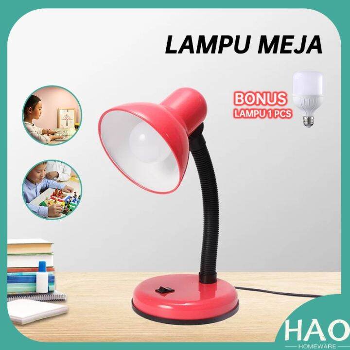 Lampu Belajar Lampu Meja Lampu Baca Leher Flexible Fitting HLM 001