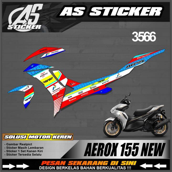 A Striping Sticker Motor Yamaha Aerox New Body Semifull Stiker