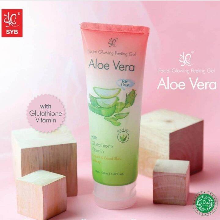 Syb Aloevera Facial Glowing Peeling Gel Aloe Vera Bpom Lazada Indonesia