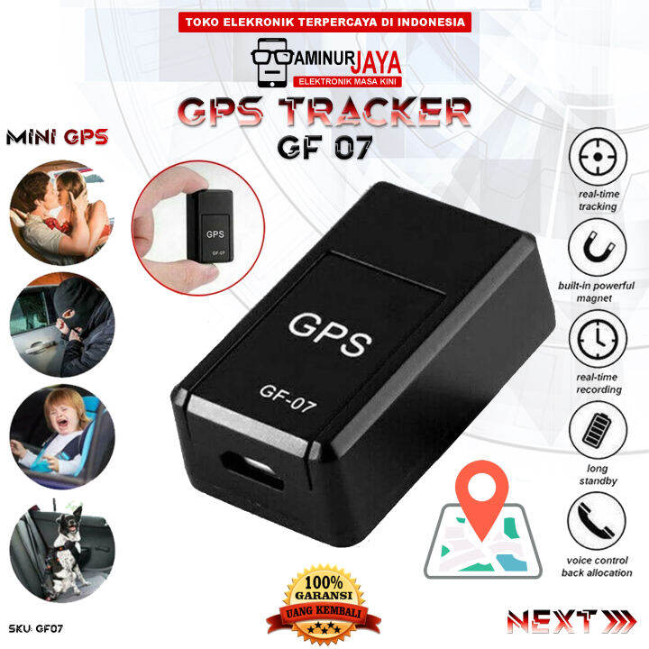 Sensor Pintar GF07 GPS Tracker Magnetik Ultra Mini Alat Pelacak Lokasi