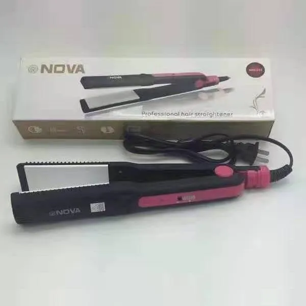 Alie High Quality Hair Straightening Iron Black Pink Nova NHC 325