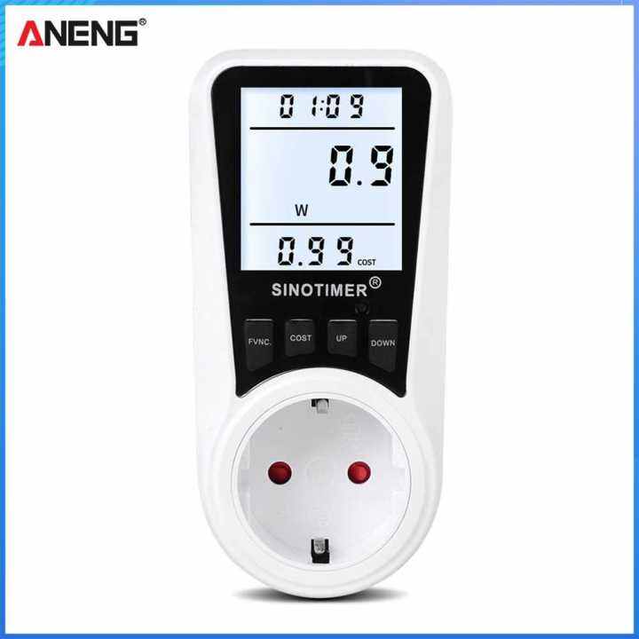 Anengdigital Lcd Power Meter Wattmeter Socket Watt Monitor