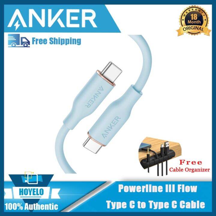 Anker Powerline Iii Flow W Usb C To Usb C Cable W Type C