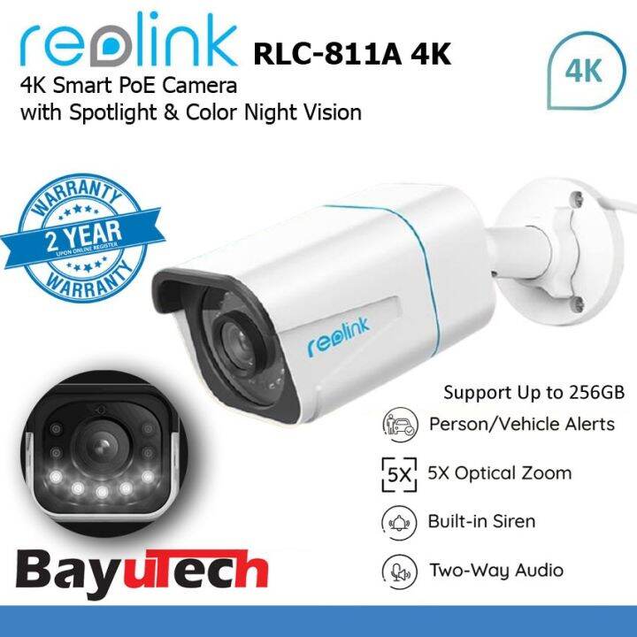 Reolink K Mp Rlc A Color Night Vision Poe Smart Person Vehicle