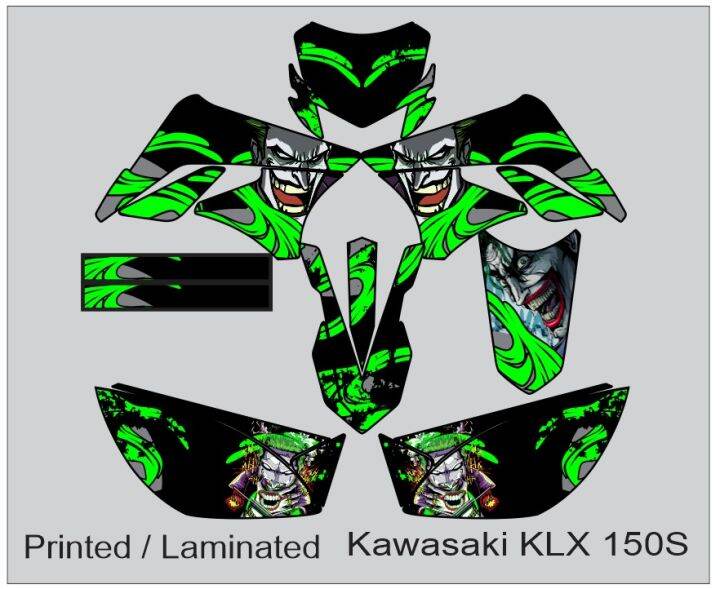 Sticker Decals For Kawasaki Klx S Black Green Lazada Ph