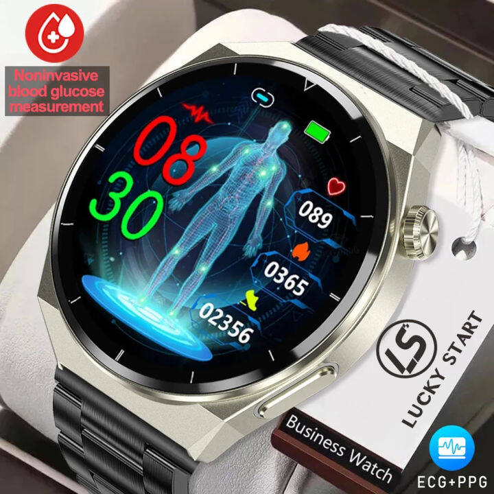 2023 New ECG PPG Smart Watch Men Sangao Laser Health Heart Rate Blood