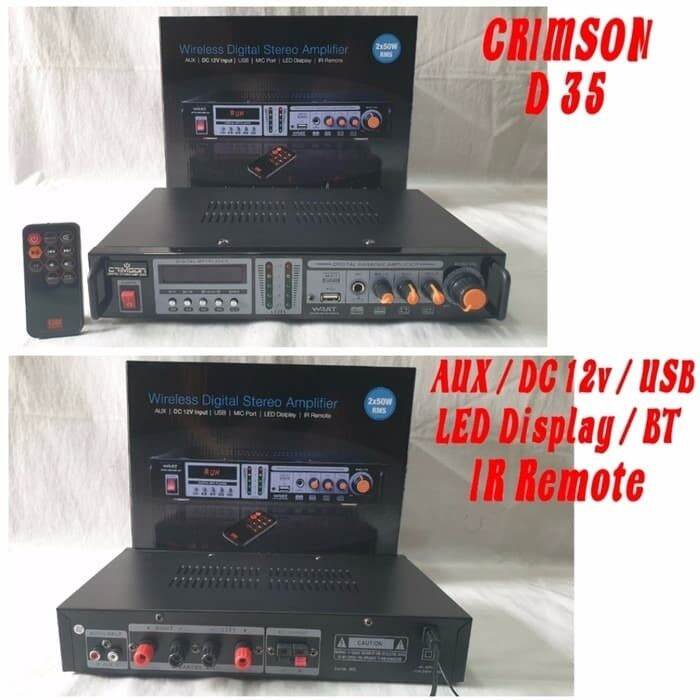 Power Amplifier Crimson D35 Usb Sd Bluetooth Dan Radio FM Lazada