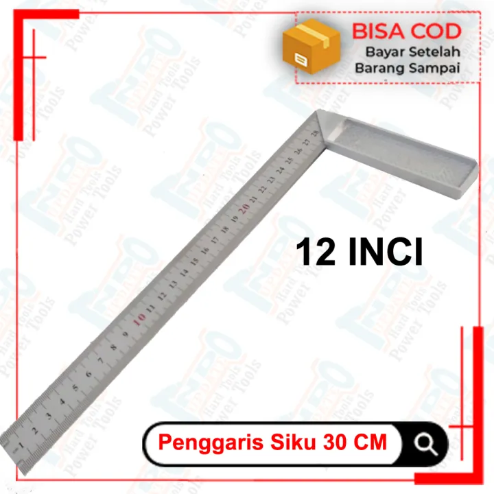 ATS Penggaris Siku Tukang Square Akurat Angle Ruler 90 Derajat Lazada