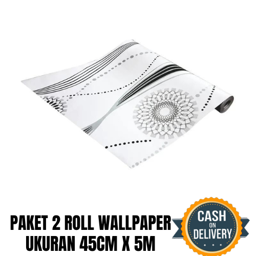 Promo Hemat Paket 2 Roll Wallpaper Dinding Aesthetic Ulir Cakra