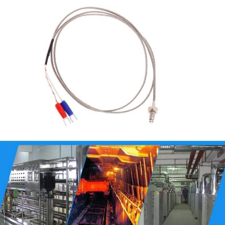 M6 Screw Probe K Type Thermocouple 1m Industrial Temperature Sensor