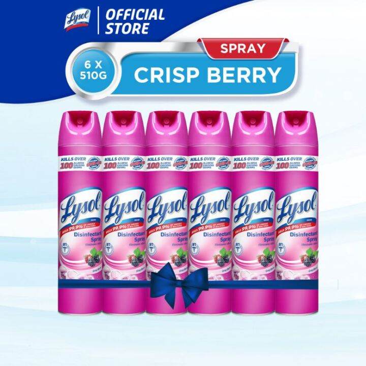 Lysol Disinfectant Spray Crisp Berry 510g Set Of 6 Lazada PH