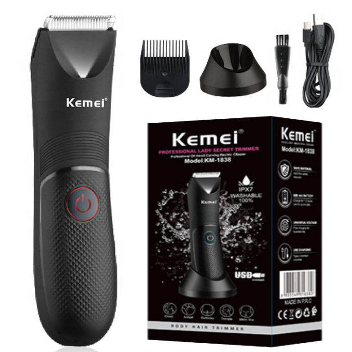 Kemei KM 1838 Groin Area Hair Trimmer Lawn Mower Ceramic Blade