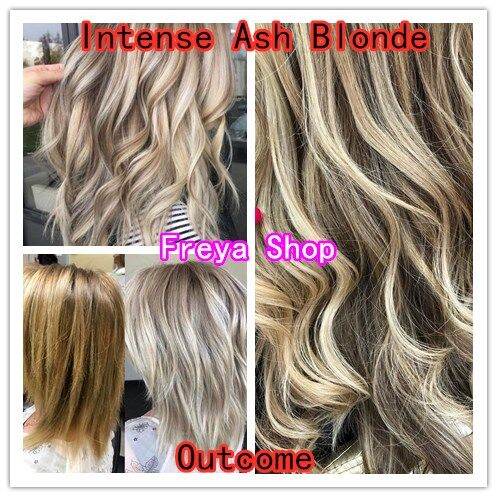 Intense Ash Blonde Permanent Hair Color Set Glow Wish Keratin