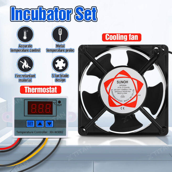 2 IN 1 Egg Incubator Kit 220V Digital Temperature Controller 12x12cm