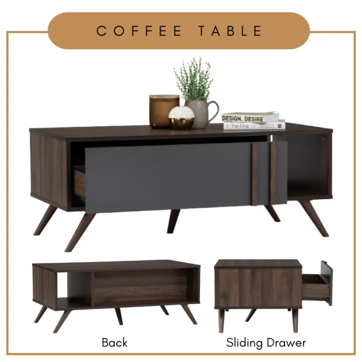 Alora Furniture BLACKBURN Coffee Table Meja Kopi Wooden Coffee