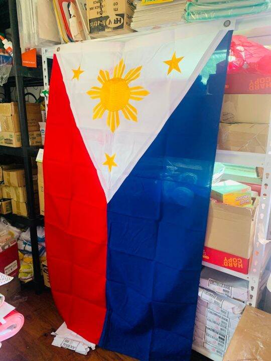 Philippine Flag Watawat Fabric Embroidered Ft X Ft Lazada Ph