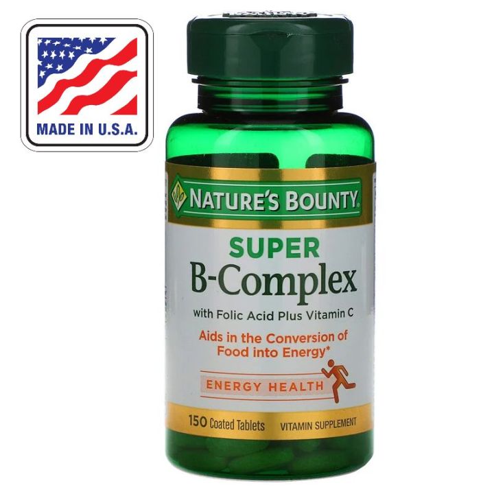 Nature S Bounty Super B Complex With Folic Acid Plus Vitamin C