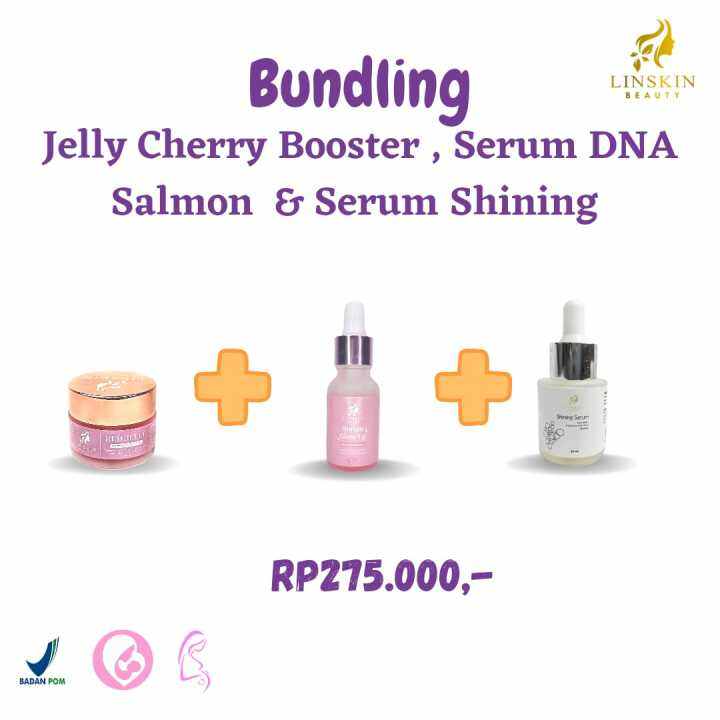 Linskin Beauty Bundling Jelly Cherry Booster Serum DNA Salmon Serum