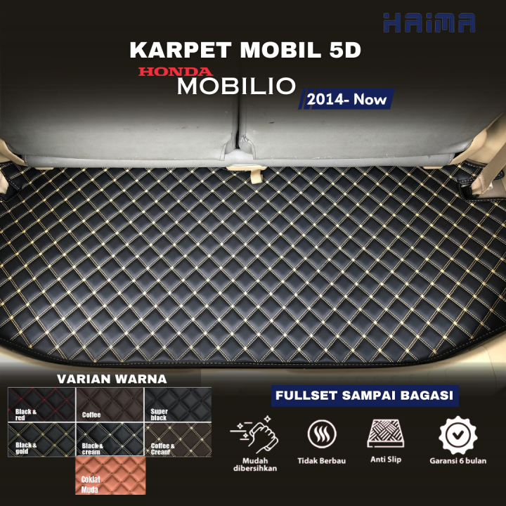 Karpet Haima Mobil Honda Mobilio Tahun 2014 2023 Fullset Bagasi