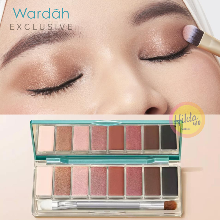 Wardah Exclusive Eyeshadow Palette 9 Warna Blendable Dengan Tekstur