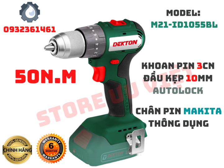 M21 ID1050BL Máy khoan pin 10MM DEKTON chân pin MAKITA phổ thông GIÁ