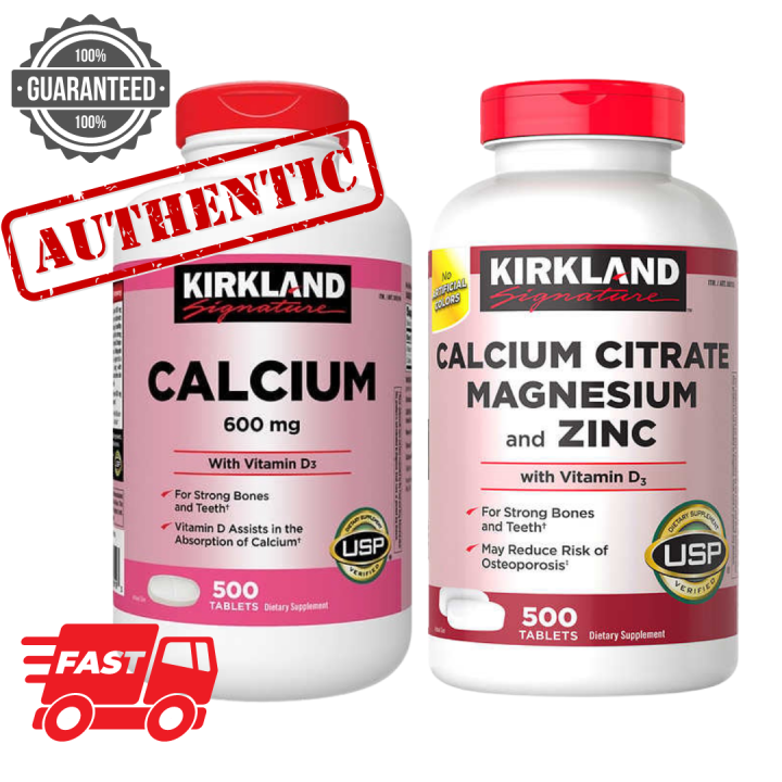 Authentic Kirkland Signature Calcium Citrate Magnesium Zinc D