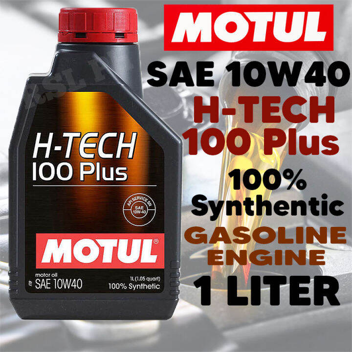 Motul H Tech 100 Plus SAE 10W40 1 LITER Fully Synthetic Gasoline Engine