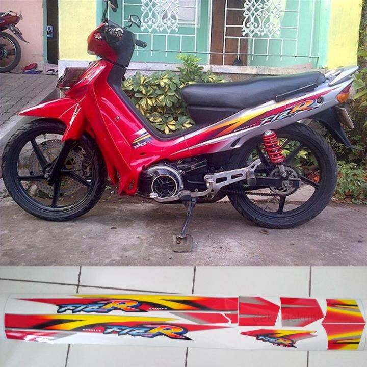 Striping Yamaha F1zr Duotone Merah Silver Printing Lazada Indonesia