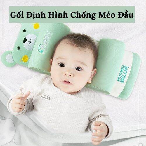 Gối chống bẹp đầu cho trẻ sơ sinh gối định hình đầu cho bé TUTI MOMMY