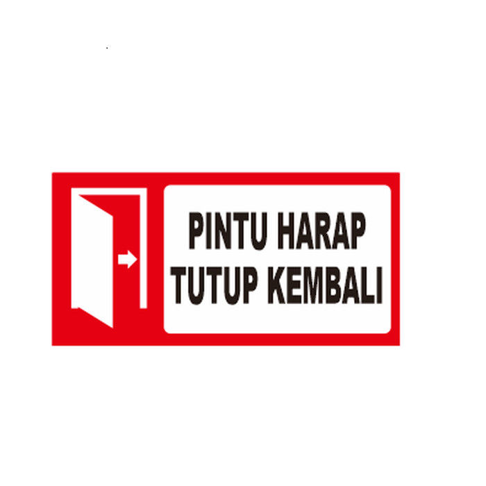 SIGN STICKER PINTU HARAP TUTUP KEMBALI 20X10CM HIMBAUAN Lazada Indonesia