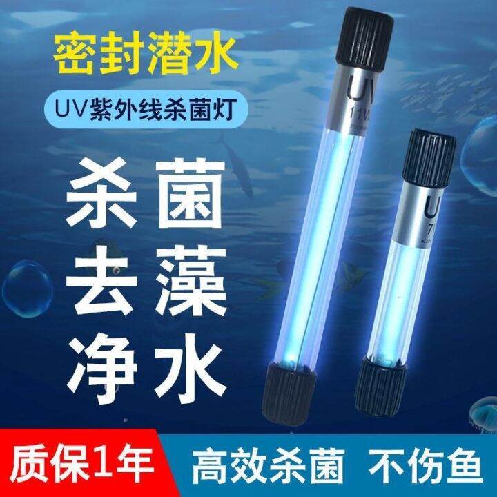 Diving To Remove Algae In Aquarium UV Ultraviolet Germicidal Lamp