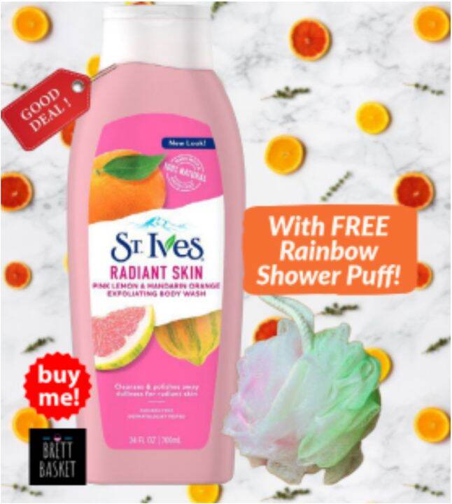 St Ives Radiant Skin Body Wash Pink Lemon And Mandarin Orange Ml