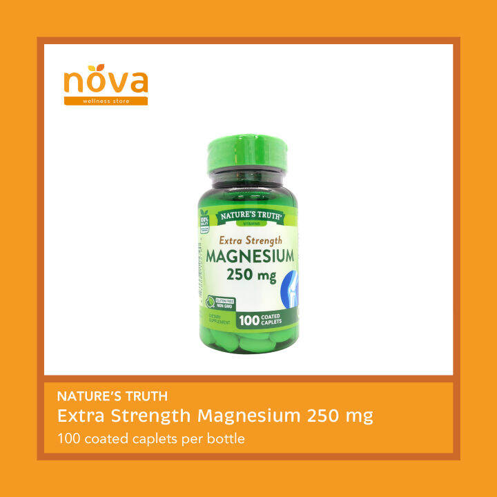 Nature S Truth Extra Strength Magnesium 250mg 100 Coated Caplets