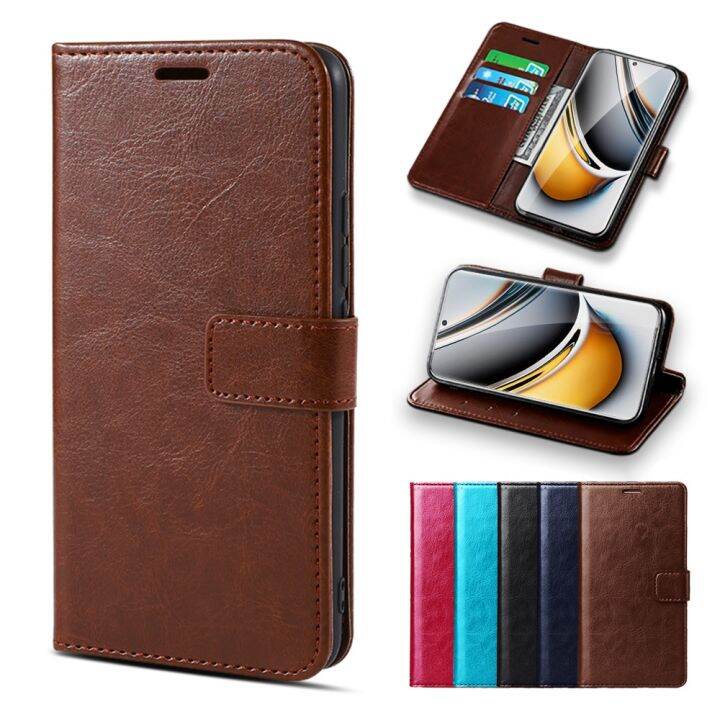 Built In Card Slot Wallet Flip Leather Case For Realme11 Realme 11 Pro