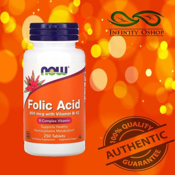 Now Foods Folic Acid With Vitamin B Mcg Tabletsmcs