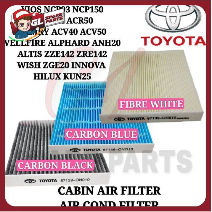 Cabin Air Filter Toyota Vios Ncp Ncp Altis Zze Zre