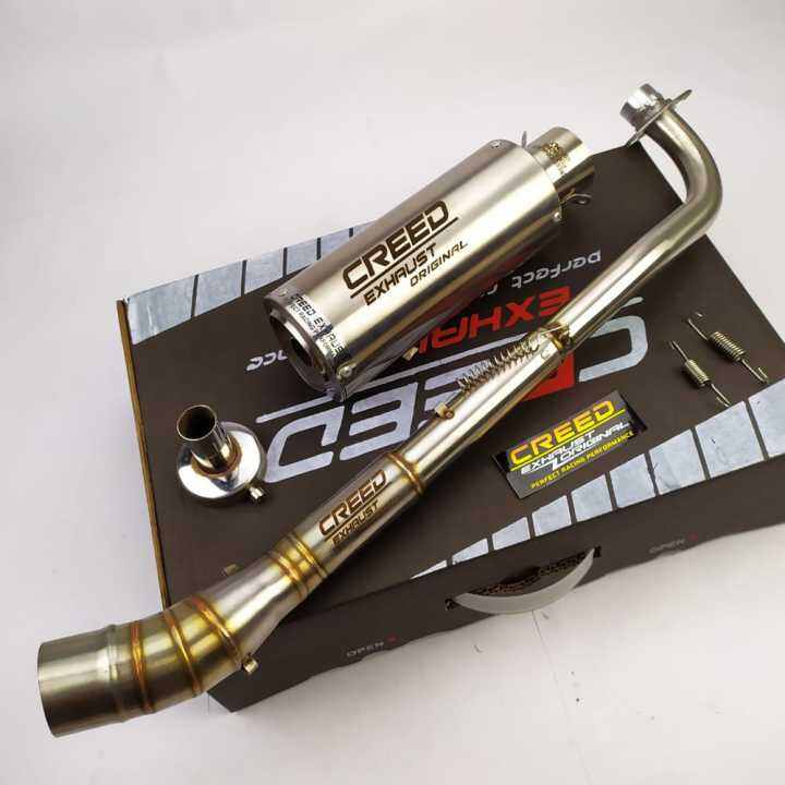 1 SET ORiginal Knalpot Racing Creed Exhaust Db Killer For Supra X 125