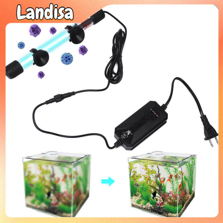 Uv Lamp For Fish Tank W Waterproof Aquarium Clean Light With Timer